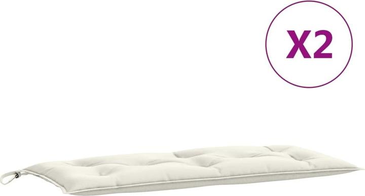 Image du produit VidaXL Coussins de banc de jardin 2 pcs. tissu (100 x 50 x 7 cm)