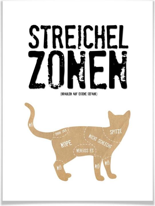 Image du produit Trenddeko Zones de caresses - Chat (24 x 30 cm)