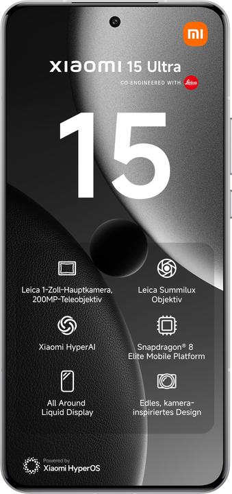 Produktbild Xiaomi 15 Ultra (1000 GB, Silver Chrome, 6.73", Dual SIM, 50 Mpx, 5G)