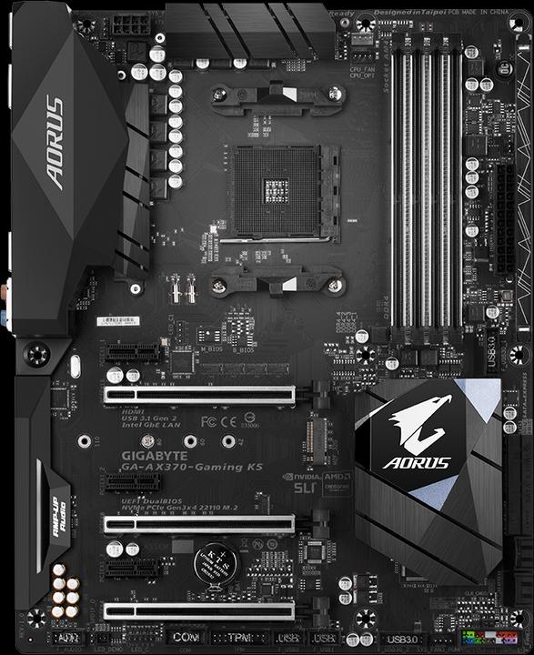 Produktbild Gigabyte AORUS GA-AX370-Gaming K5 (AM4, AMD X370, ATX)