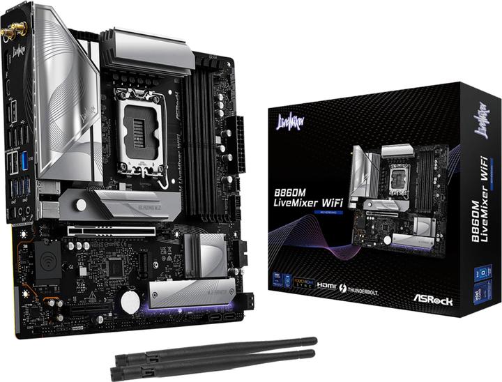 Produktbild AsRock B860M LiveMixer WiFi DDR5 Intel S retail (Socket S1, Intel B860, mATX)