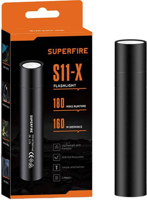 Productafbeelding Superfire Mini zaklamp Supfire S11-X, 700lm, USB (15.70 cm, 1100 lm)