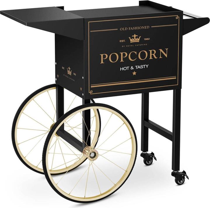 Actual product image Royal Catering Popcorn trolley - black and gold