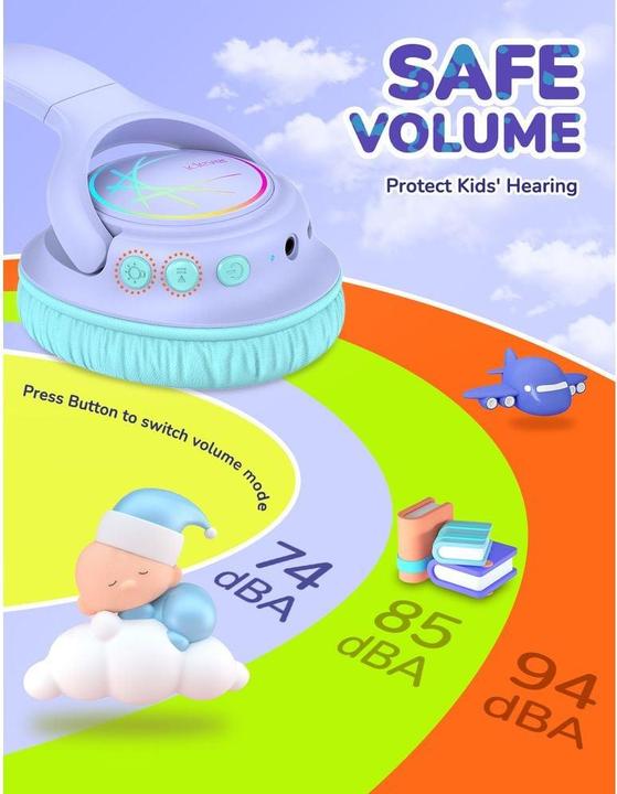 Produktbild Iclever Headphone Kids BT & Cable LED