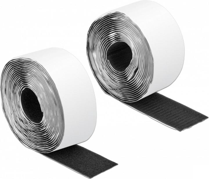 Immagine prodotto Delock Rotolo di nastro in velcro 5m x 50 mm Nastro adesivo e velcro nero (50 mm)