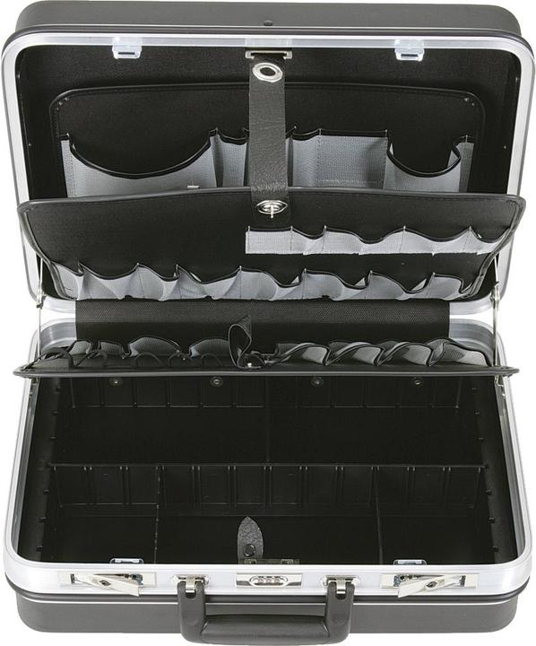 Produktbild KS Tools ABS Hartschalen-Werkzeugkoffer mit Alurahmen, LxBxH 460x310x180 mm, schwarz (2 Teile)