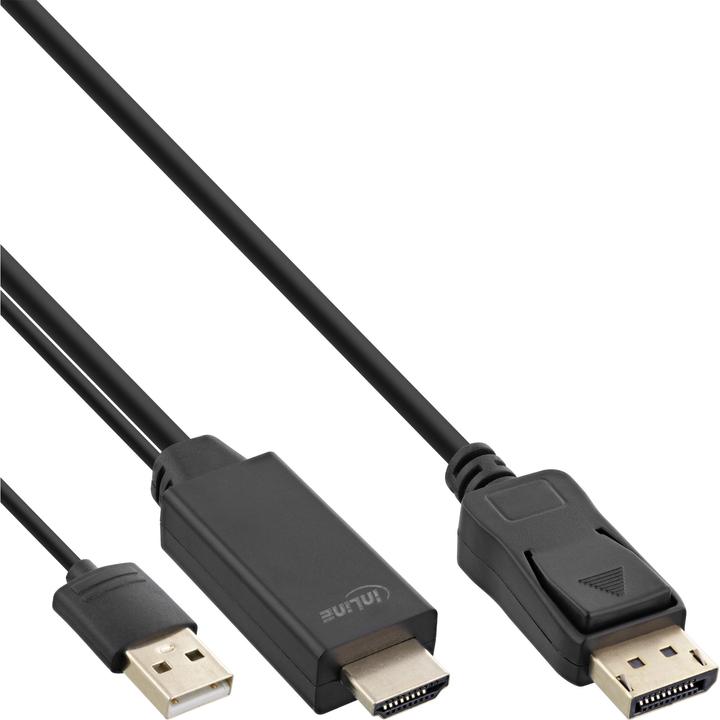 Image du produit InLine Câble convertisseur HDMI vers DisplayPort (3 m, HDMI, DisplayPort)