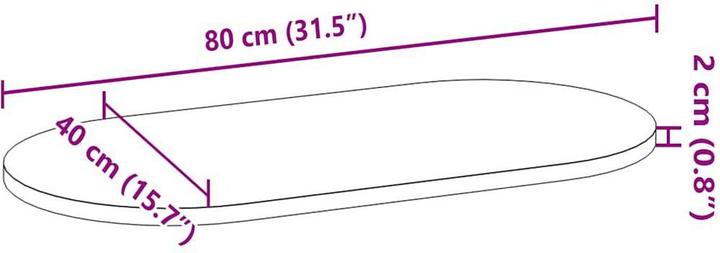 Produktbild VidaXL Lyndsey (80 x 40 x 2 cm)