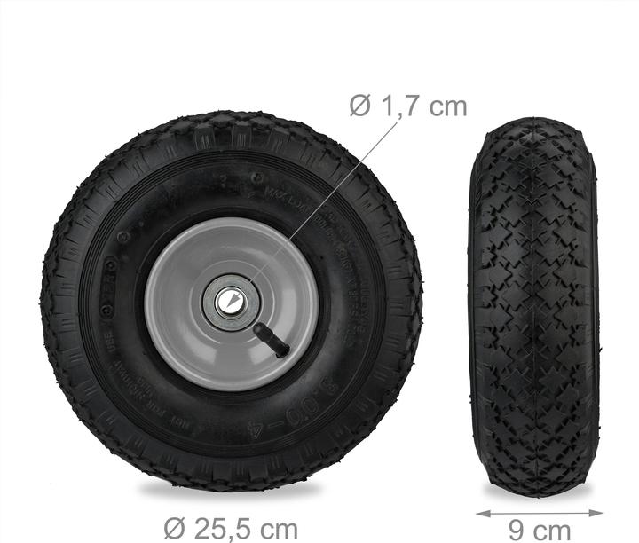 Actual product image Relaxdays 2x sack truck wheel (136 kg)