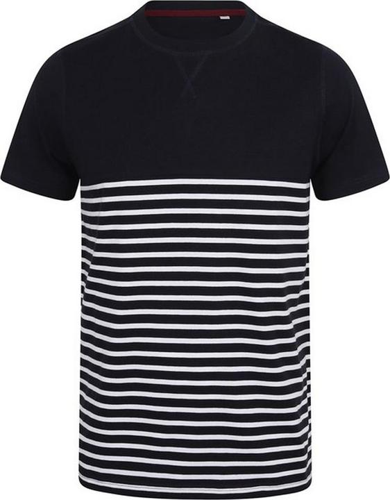 Front Row Adult Breton Striped Tagless TShirt