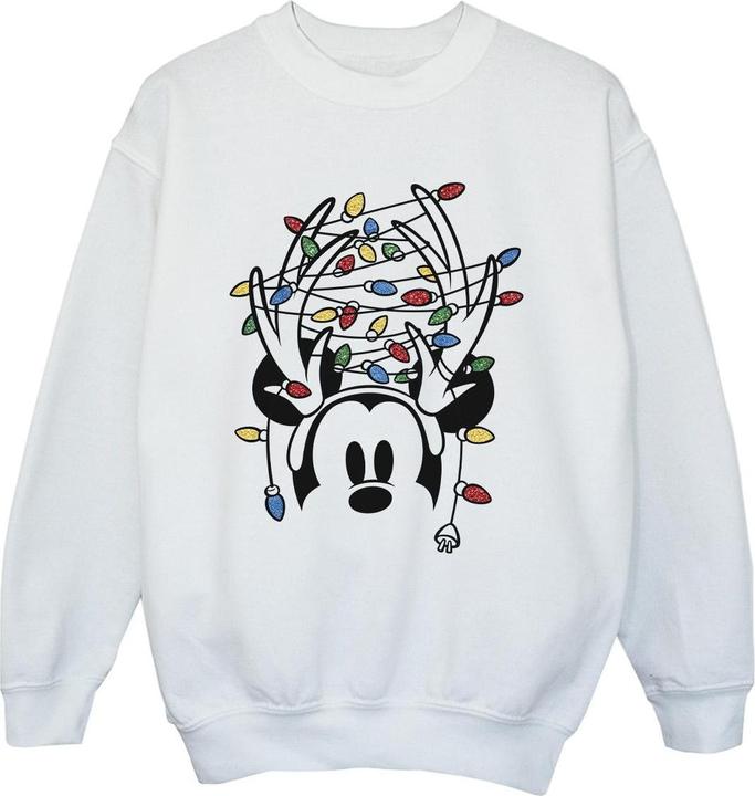 Actual product image Disney Boys Mickey Mouse Christmas Head Lights Sweatshirt (152, 158)