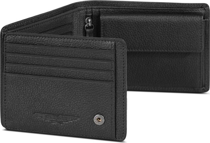 Actual product image Police Geldbörse RFID Leder 12 cm ausklappbar mit Reissverschlussfach
