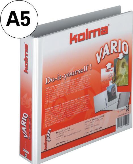 Produktbild Kolma Ringbuch Vario A5 XL 2 Ringe Füllhöhe 3 cm weiss (A5, 47 mm, 1 Stück)