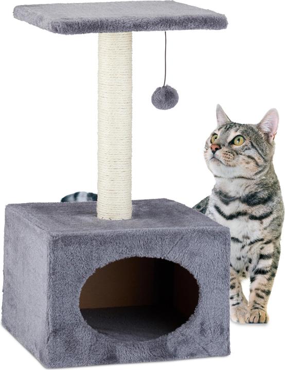 Relaxdays Albero tiragraffi per gatti (56 cm, Grigio)