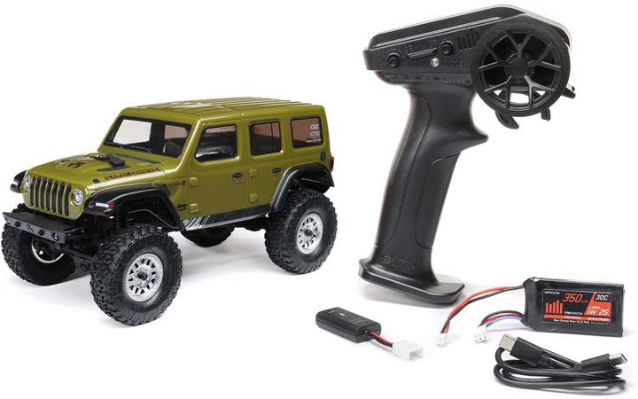 Image du produit Axial SCX24 Jeep Wrangler JLU 4X4 Grün 1/24 Rock Crawler Brushed RTR (RTR Prêt à fonctionner)