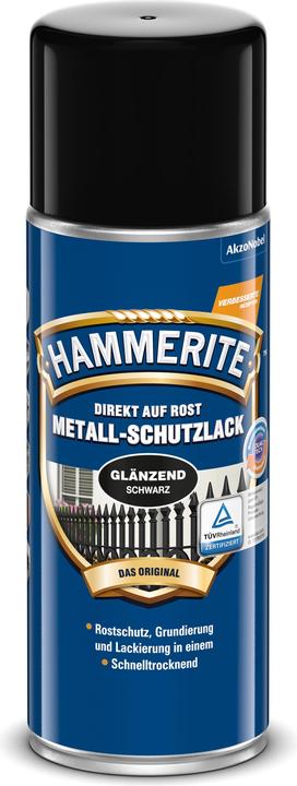 Hammerite Metallschutzlackspray (400 ml, Schwarz)