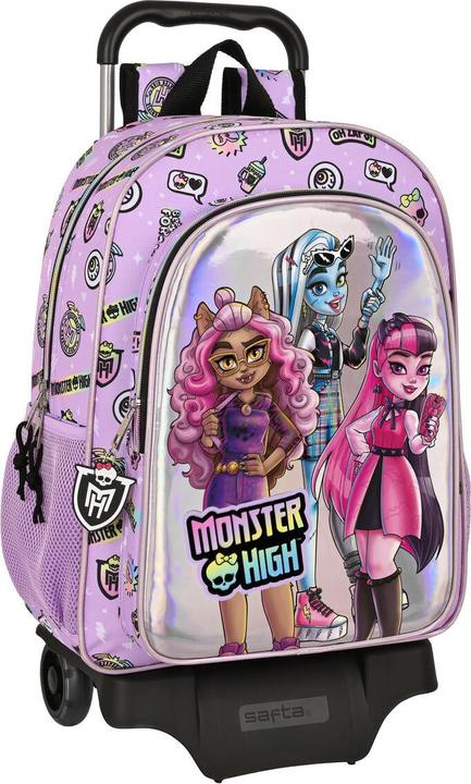 Image du produit Monster High Schulrucksack mit Rädern Best boos Lila 33 x 42 x 14 cm