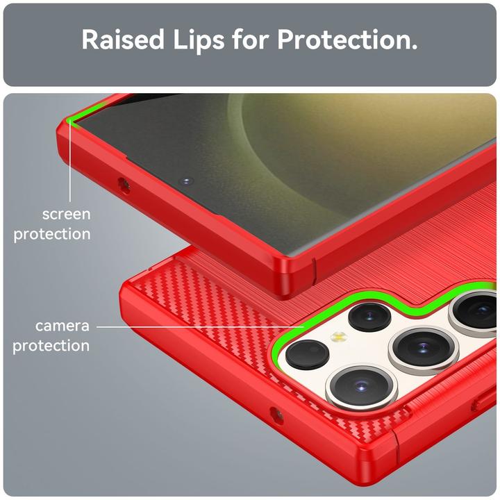Produktbild König Design Hülle Handy Schutz für Samsung Galaxy S23 Plus Ultra Case Cover Carbon Optik Neu (Samsung Galaxy S23 Ultra)