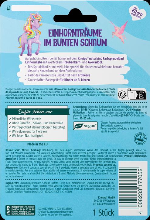 Energie-Label Kneipp Naturkind Farbsprudelbad Einhornliebe (Schaumbad)