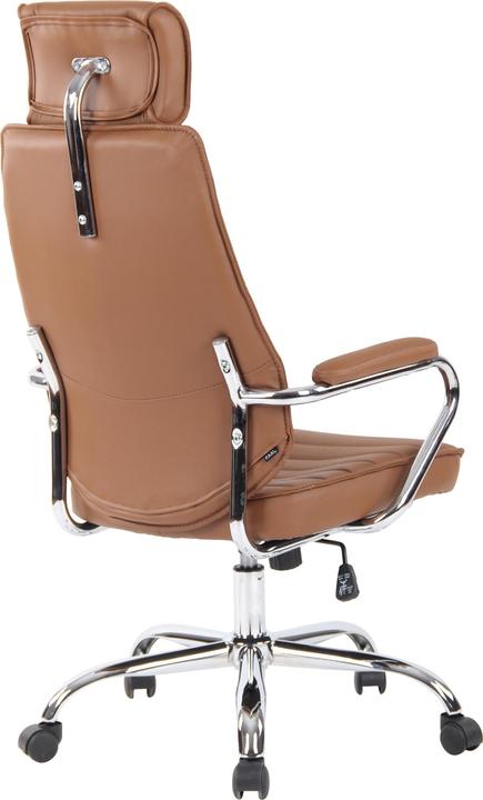 Image du produit CLP Chaise de bureau Rako cuir véritable marron clair