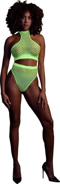 Ouch! Turtle Neck and High Waist Briefs - Green - XL/XXXXL