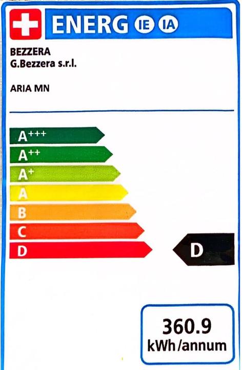 Energie-Label Bezzera Aria Top PD