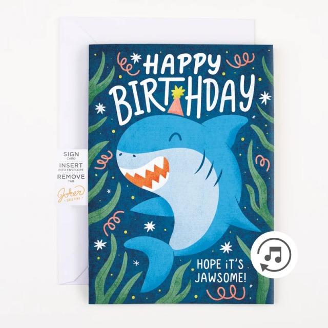 Joker Greeting Biglietto musicale infinito Baby Shark Birthday -
