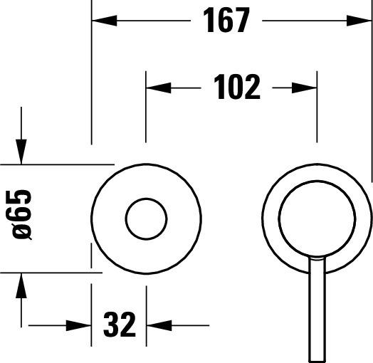 Produktbild Duravit Circle Einhebel-Waschtischmischer, Ausladung 200 mm, Unterputz, ohne Ablaufgarnitur, Chrom