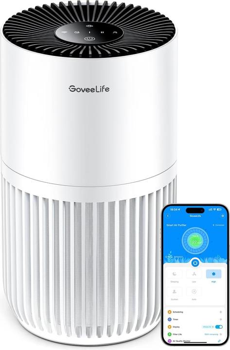 Actual product image GoveeLife Mini-Luftreiniger H7127 mit HEPA Smart Filter & App-Steuerung (35 m²)