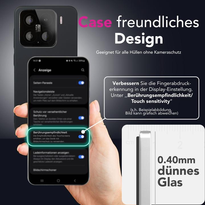 Produktbild Nalia ArmorGlassX - 2x Display Schutzglas - Full Screen Protection 9H Tempered Glass (1 Stück, Xiaomi 15)