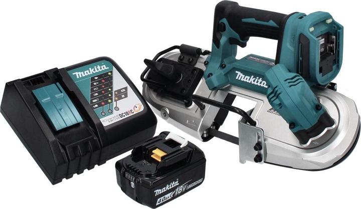 Actual product image Makita DPB 183 RM1 Scie à ruban sans fil 18 V 66 mm brushless + 1x battery 4.0 Ah + charger