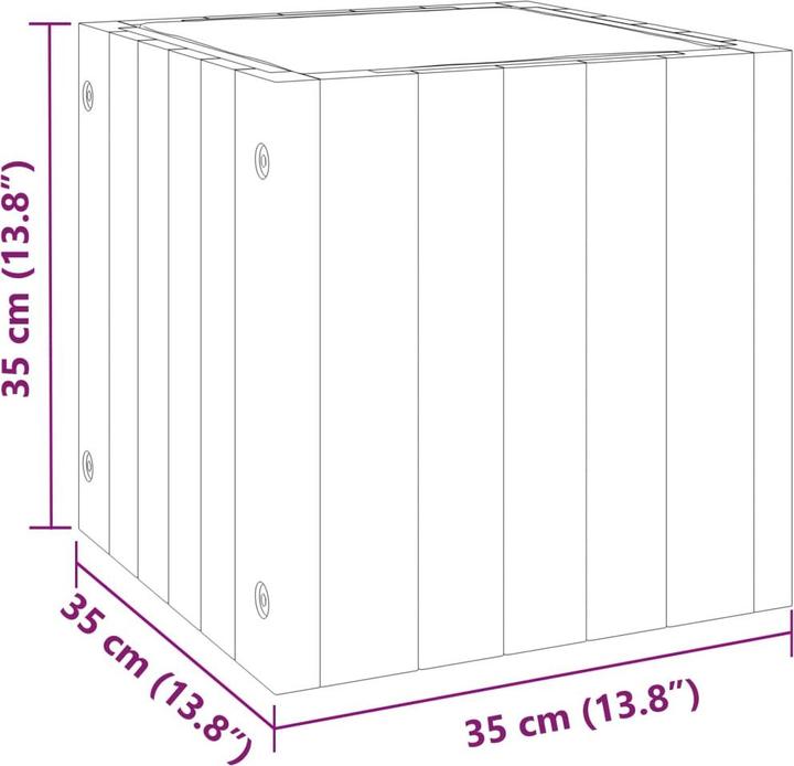 Actual product image VidaXL Acacia planter