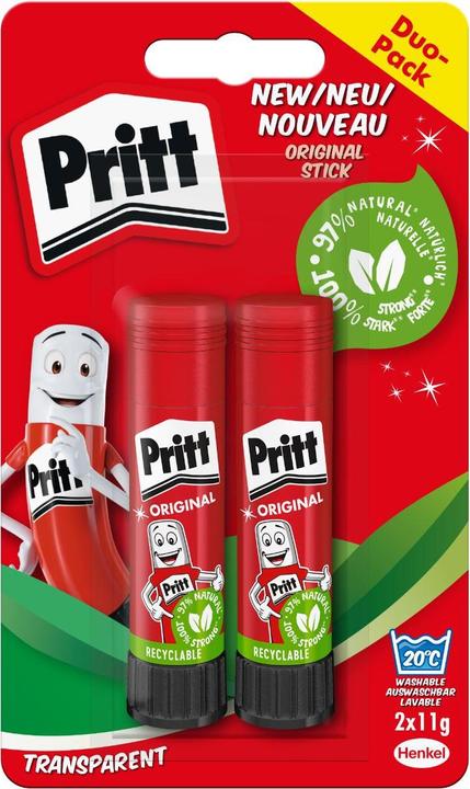 Pritt Bâton de colle 11 g, 2 pièces