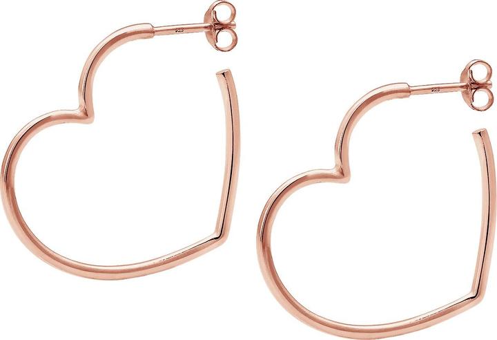 Actual product image Elli Earrings Creoles Heart Love Playful Filigree 925 Silver (925 sterling silver)