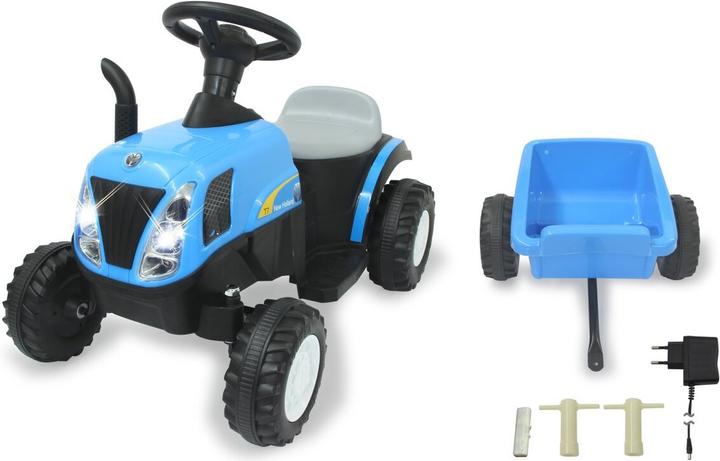 Produktbild Jamara Ride-on Traktor New Holland mit Anhänger blau 6V (6 V)