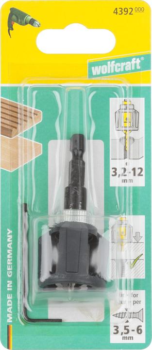Produktbild wolfcraft Vorbohrer (3.2-12 mm)