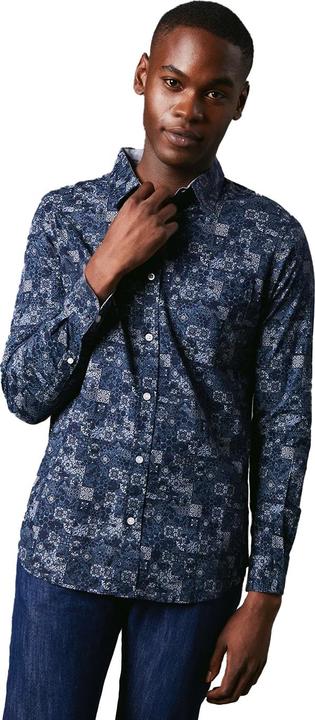 Actual product image Universal Textiles Mens Patchwork Long-Sleeved Shirt (XL)