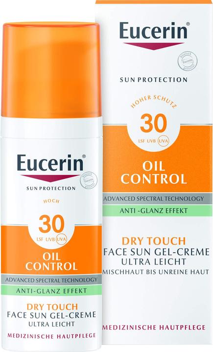 Actual product image Eucerin Sun Gel Cream Oil Control SPF 30 (Suntan cream, SPF 30, 50 ml)