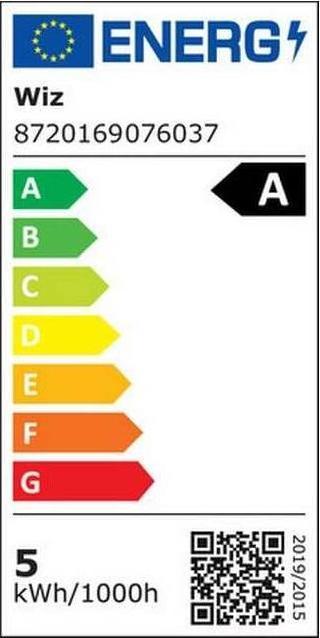 Energie-Label WiZ Filament-Lampe (E27, 4.30 W, 903 lm, 1 x, A)