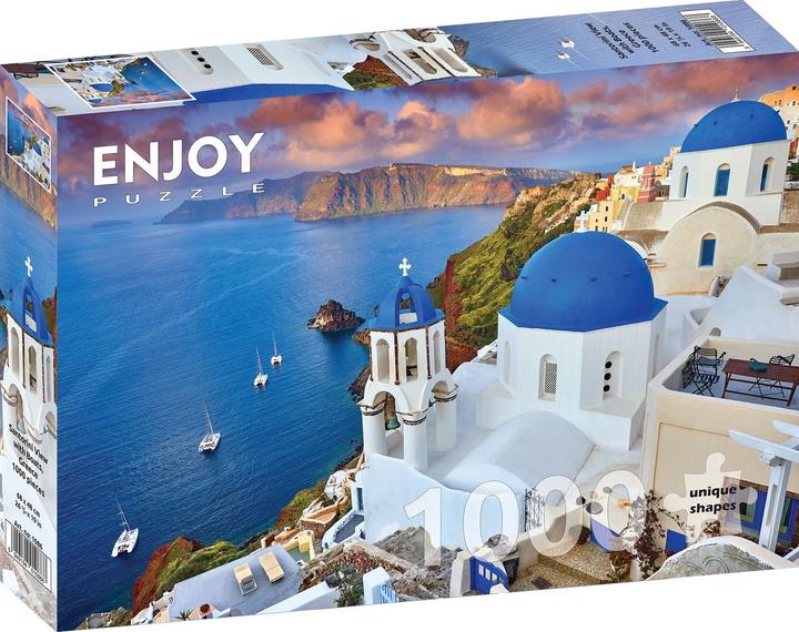 Produktbild Enjoy Puzzle ENJOY-1086 - Blick auf Santorin mit Booten, Griechenland, Puzzle, 1000 Teile (1000 Teile)