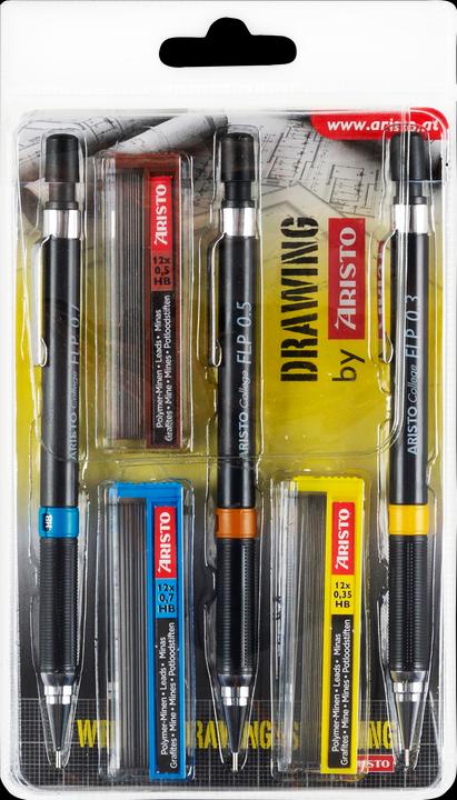 Actual product image Aristo Mechanical pencil set (0.70 mm, HB, 3 x)