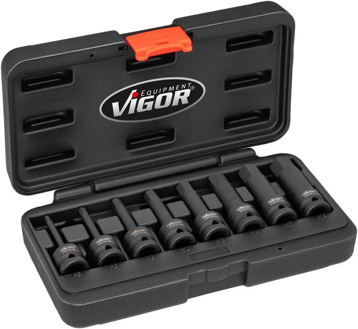 Produktbild Vigor Kraft-Schlagschrauber-Einsatz-Sortiment für Innensechskant Profil V7019 (10  mm, 15 mm, 16 mm, 14 mm, 17 mm, 11 mm, 18 mm, 12 mm, 13 mm, 19 mm)