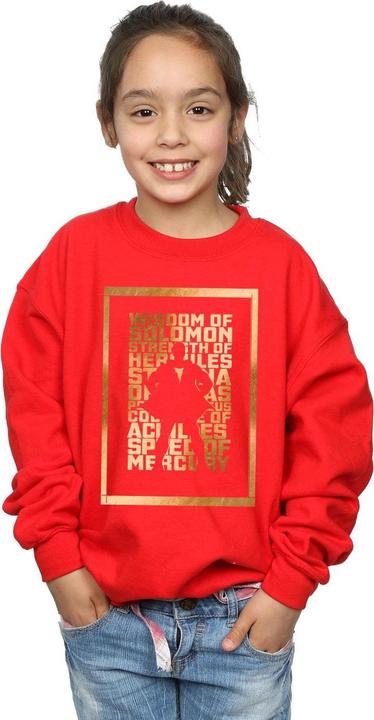 Produktbild Shazam Gold Text Sweatshirt Mädchen (140, 146)