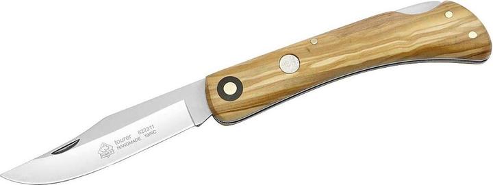 Puma IP Coltello tascabile TOURER OLIVE, acciaio AN.58, chiusura posteriore, piastre ornamentali, manico in (8.50 cm)