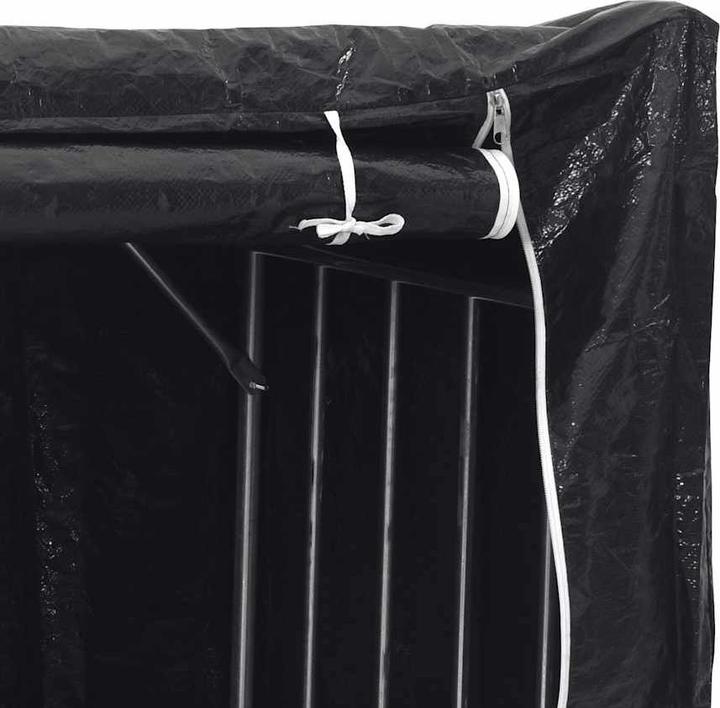 Produktbild VidaXL Brennholzregal mit Regenschutz 151x60,5x110,5 cm Stahl Verzinkt