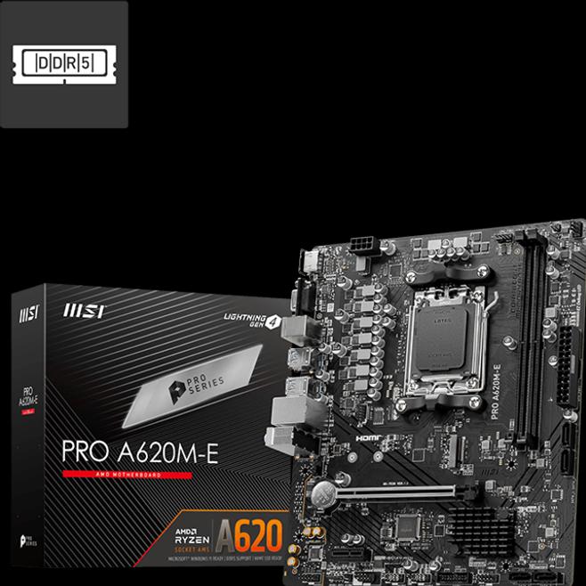 Image du produit MSI Pro A620M-E (AM5, AMD A620, mATX)