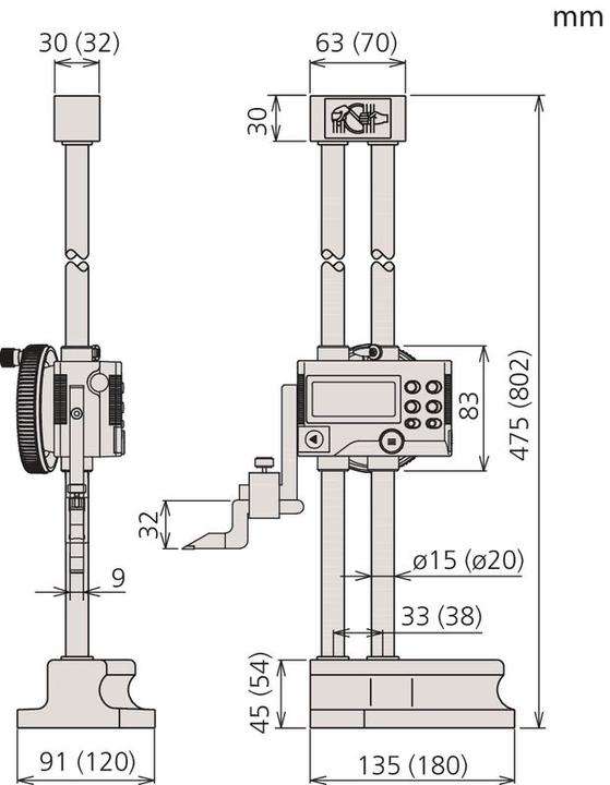 Actual product image Mitutoyo Digital height measuring and marking device, marking height: 300 mm