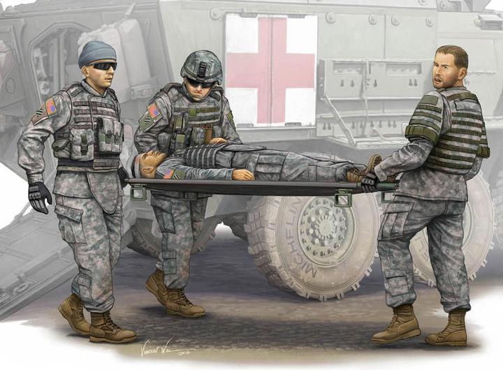 Actual product image Trumpeter Modern U.S. Army Stretcher AmbulanceTeam