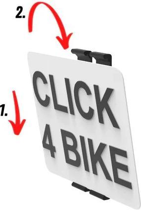 Image du produit 21cars Support de plaque d'immatriculation moto/scooter Click4Bike (Arrière, Format portrait)