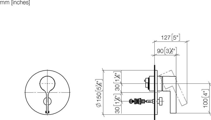 Actual product image Dornbracht VAIA concealed single-lever mixer with diverter, 36120809-99